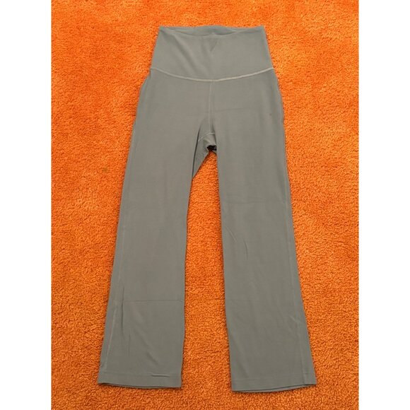 EXCELLENT Lululemon Groove Super-High-Rise Crop 23" Utility Blue Yoga Leggings 2 - Picture 2 of 10